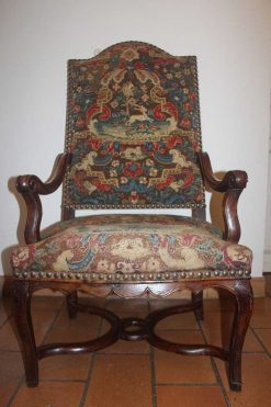 Regence | Didascalies Important Fauteuil A Dossier Plat, Epoque De La Regence, Xviiie