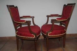 Louis Xvi | Didascalies Paire De Fauteuils A Chapeau De Gendarme, Epoque Louis Xvi