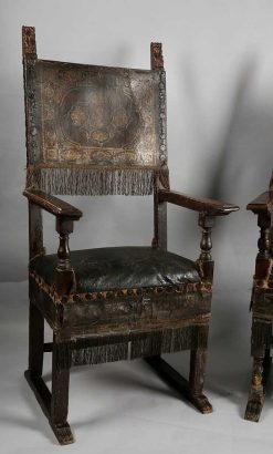 Louis Xiv | Costermans Antiquités Paire De Chaises A Bras Italie Xviie Siecle