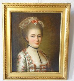 Transition | GSLR Antiques Ecole Francaise Du 18E Siecle, Portrait De Dame