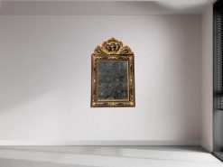 Miroirs, Trumeaux | Galleria Sinigaglia Miroir Venitien En Bois Laque Et Dore Avec Inserts En Nacre