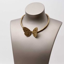 Annees 50-60 | Galerie Latham Papillon Collier En Bronze Dore De Claude Lalanne Edition Artcurial