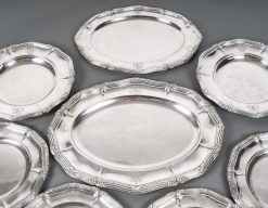 Argenterie Et Orfevrerie | Emmanuel Redon Silver Fine Art Gustave Odiot Set De Dix Plats En Argent Massif Xixe Siecle