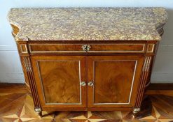 Directoire | GSLR Antiques Buffet Directoire En Acajou Et Marbre Brocatelle D'Espagne