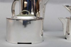 Annees 50-60 | Emmanuel Redon Silver Fine Art C. Fjerdingstad - Service A The Cafe Moderniste En Argent Massif Circa 1950