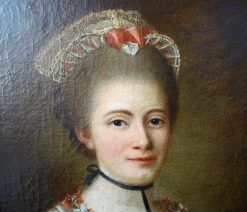 Transition | GSLR Antiques Ecole Francaise Du 18E Siecle, Portrait De Dame