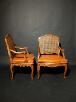 Louis Xv | Antiquités Olivier Alberteau Paire De Fauteuils Cannes Estampilles Drouilly