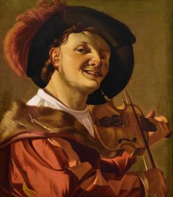 Louis Xiii | Antichità Castelbarco Joueur De Violon, Atelier De Hendrick Ter Brugghen (1588-1629)