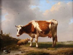 Xixe Siecle | Jan Muller Dans La Prairie - Eugene Verboeckhoven (1789-1881)