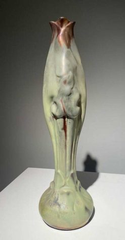 Ceramiques, Porcelaines | Galerie Origines Ernest Bussiere, Vase Iris Art Nouveau En Ceramique