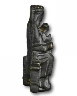 Art Sacre, Objets Religieux | Matthew Holder Figure En Bronze De La Vierge A L'Enfant Assise,14E Siecle