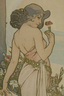 Gravures Anciennes | Galerie Tourbillon Les Fleurs - Alphonse Mucha (1860-1939)