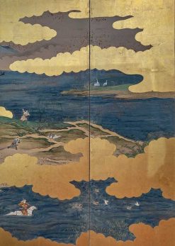 Arts D'Asie | Tora Tori Paravent Japonais A Six Panneaux De Moghols En Chasse 17E/18E Siecle