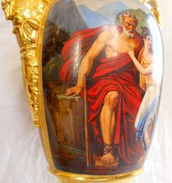 Empire | GSLR Antiques Paire De Vases Empire En Porcelaine De Paris