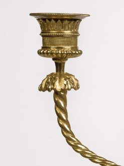 Louis Xvi | Christophe Havas Paire De Candelabres Louis Xvi En Bronze Patine Et Dore