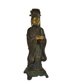 Xviie Siecle | Conservatoire Sakura Dignitaire En Bronze Dore.Dynastie Ming, Chine 17E Siecle Ou Avant