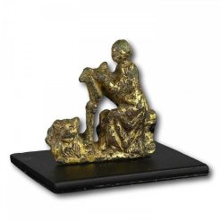 Art Sacre, Objets Religieux | Matthew Holder Relief En Bronze Dore Representant Saint Marc Avec Son Lion, 3E/14E Siecle