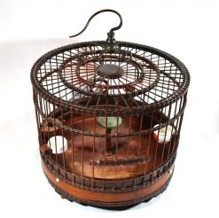 Arts D'Asie | Conservatoire Sakura Cage A Oiseaux En Bambou, Chine Epoque Qing