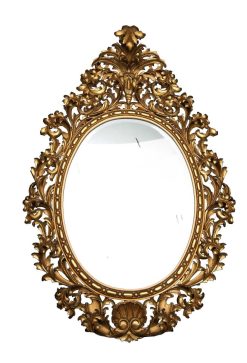 Miroirs, Trumeaux | Borrelli Antichita Miroir Florentin En Bois Dore Et Sculpte