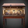 Objets De Curiosite | Spectandum Maquette Du 19E Siecle D'Un Atelier Chinois Comportant 17 Figures En Terre Cuite