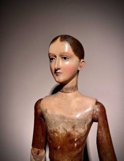 Xixe Siecle | Herwig Simons Fine Arts Mannequin Napolitain Articule En Bois Polychrome