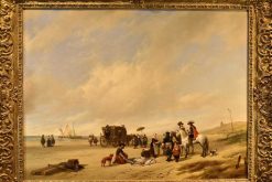 Nouveautes | Antichità Castelbarco La Plage De Scheveningen, Hubertus Van Hove (La 1814 -1865)