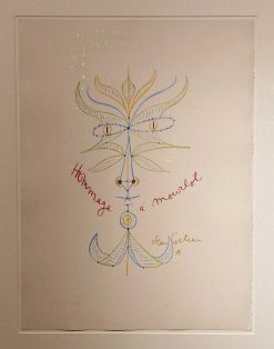 Gravures Anciennes | Castellino Fine Arts Hommage A Mourlot, Lithographie - Jean Cocteau (1889 1963)