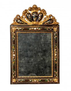 Miroirs, Trumeaux | Galleria Sinigaglia Miroir Venitien En Bois Laque Et Dore Avec Inserts En Nacre