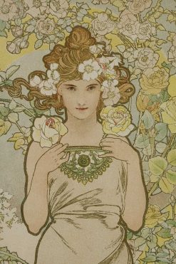 Gravures Anciennes | Galerie Tourbillon Les Fleurs - Alphonse Mucha (1860-1939)