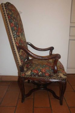 Regence | Didascalies Important Fauteuil A Dossier Plat, Epoque De La Regence, Xviiie