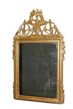 Louis Xvi | Antiquités Christophe Rochet Miroir Louis Xvi En Bois Sculpte Et Dore