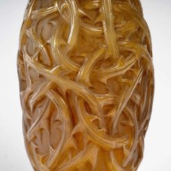 Art Nouveau | BG Arts 1921 Rene Lalique - Vase Ronces Butterscotch