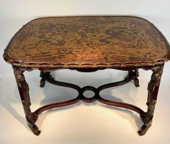 Art Deco | Robin Kowalski Antiques Table A The En Noyer Et Ecaille De Tortue De La Maison Franck