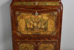 Louis Xv | Philippe Cote Antiquités Petit Secretaire En Marqueterie De Bois Indigenes Du Xviiie Siecle