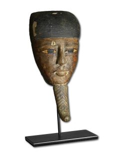 Archeologie | Matthew Holder Masque De Momie En Bois Peint, Egypte Periode Dynastique Tardive, Ca. 712 A 332 Av