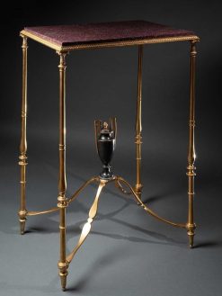 Restauration | Galerie Lamy Chabolle Table En Porphyre Et Bronze Dore