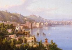 Louis-Philippe | Galerie de Frise La Baie De Naples Et Le Vesuve, Attribue A Carl-Wilhelm Gotzloff