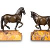 Nouveautes | Galerie Delage Cheval Et Taureau En Bronze Patine