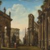 Xviiie Siecle | Galerie Thierry Matranga Caprice Architectural Romain Ecole De Giovanni Paolo Panini Xviiie Siecle