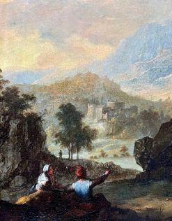 Nouveautes | Arte Fact Fine Art Voyageurs Dans Un Paysage - Attribue A Franz Paula De Ferg (1689 1740)