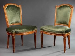 Louis Xvi | Galerie Delage Paire De Chaises Par Jean-Rene Nadal