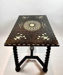 Nouveautes | Robin Kowalski Antiques Table De Milieu Du Xviiie Siecle En Bois Noirci Incruste D'Os