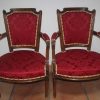 Louis Xvi | Didascalies Paire De Fauteuils A Chapeau De Gendarme, Epoque Louis Xvi