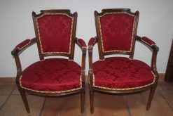 Louis Xvi | Didascalies Paire De Fauteuils A Chapeau De Gendarme, Epoque Louis Xvi