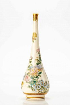 Xixe Siecle | Mastromauro Japanese Art Vase Satsuma A Decor D'Un Jardin De Chrysanthemes