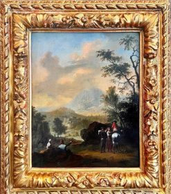 Nouveautes | Arte Fact Fine Art Voyageurs Dans Un Paysage - Attribue A Franz Paula De Ferg (1689 1740)