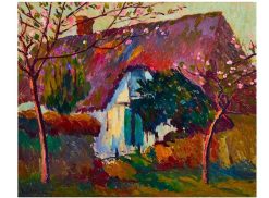 Nouveautes | Ralph Gierhards Antiques Robert A. Pinchon (1886 - 1943) - Une Petite Maison En Normandie Au Printemps