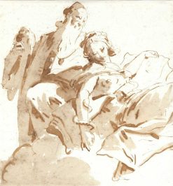 Nouveautes | Galerie Tarantino Etude De Deux Personnages - Giovanni Battista Tiepolo (1696-1770)