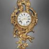 Louis Xv | Richard Redding Antiques Pendule De Cartel Louis Xv En Bronze Dore Signee Charles Baltazar