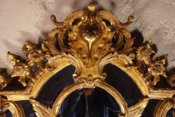 Regence | Méounes Antiquités Grand Miroir D'Epoque Regence A Parecloses Aux Deux Dorures